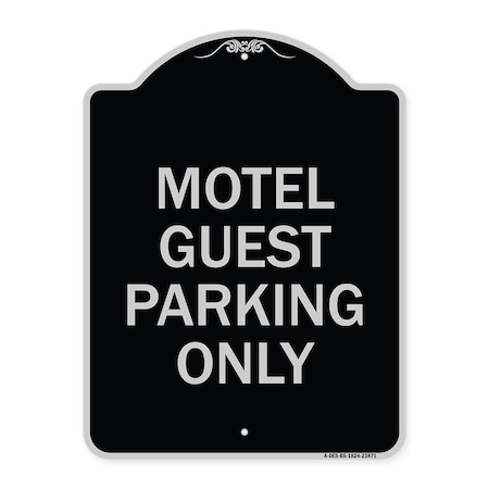 Signmission Motel Guest Parking Only Heavy-Gauge Aluminum Architectural Sign, 24" x 18", BS-1824-23871 A-DES-BS-1824-23871